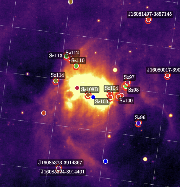 Lupus 3 star-forming region, Spitzer/MIPS 24 micron