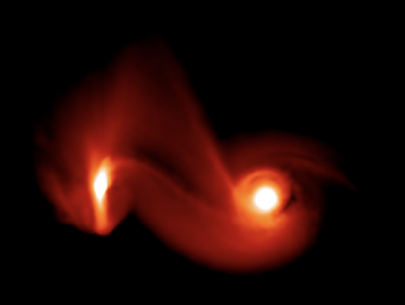 Synthetic scattered light image of a stellar flyby encounter